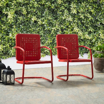 2pk Bates Outdoor Steel Arm Chairs - Crosley 1 2pk Bates Outdoor Steel Arm Chairs - Crosley