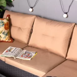 Captiva Designs 7pc Steel & Wicker Outdoor Square Fire Pit Furniture Set With Cushions -Quality Garden Outdoor Store GUEST e4235bca 8c34 4c04 a494 bc46d5669a2c