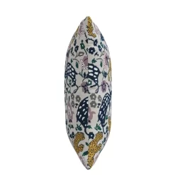 18" X 18" Outdoor Decorative Throw Pillow Leopard Mustard/Plum - Skyline Furniture