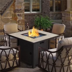 Yaheetech Gas Fire Pit Table Square With Ceramic Tabletop Outdoor 7 Yaheetech Gas Fire Pit Table Square With Ceramic Tabletop Outdoor -Quality Garden Outdoor Store GUEST e4b48e17 d4a0 4af8 a215 4e9781f76008