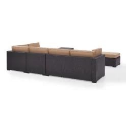 Biscayne 6pc Outdoor Wicker Sectional Set - Mocha - Crosley -Quality Garden Outdoor Store GUEST e583f4f1 f0de 4d24 9aba 437ebaed9045