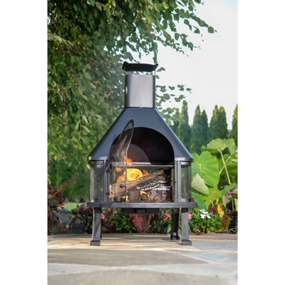 Endless Summer Wood Burning Outdoor Fire Pit With Chimney Black 1 Endless Summer Wood Burning Outdoor Fire Pit With Chimney Black