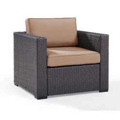 Biscayne Outdoor Wicker Armchair - Mocha - Crosley -Quality Garden Outdoor Store GUEST e645a750 8854 45fa 8d60 c8ba65e0985a