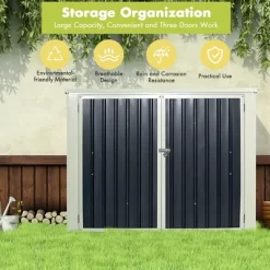 Costway 6x3FT Horizontal Storage Shed 68 Cubic Feet For Garbage Cans Tools Accessories 12 Costway 6x3FT Horizontal Storage Shed 68 Cubic Feet For Garbage Cans Tools Accessories -Quality Garden Outdoor Store GUEST e68f2d6c 4b77 45c0 a740 0dacdbc5af65