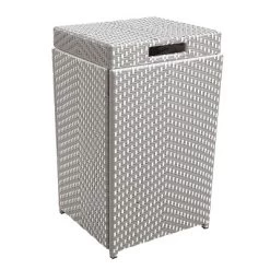 2pc Maksville Contemporary Outdoor Serving Cart & Trash Can - MiBasics -Quality Garden Outdoor Store GUEST e6d73da5 e242 46a9 a519 4bc89afabefd