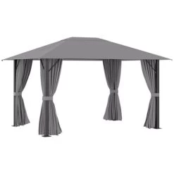 Outsunny 13' X 10' Patio Gazebo Outdoor Canopy Shelter With Sidewalls, Vented Roof, Aluminum Frame For Garden, Lawn, Backyard And Deck -Quality Garden Outdoor Store GUEST e76b587d 7693 4496 ab6d f77b4724f724