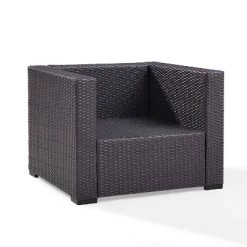 Biscayne Outdoor Wicker Armchair - Mocha - Crosley -Quality Garden Outdoor Store GUEST e7811299 d8e7 448a 99f5 574bde6bd3ae