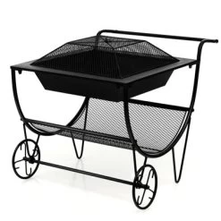 Tangkula 21.5" Fire Pit & Firewood Log Rack Outdoor Square Firepit & Firewood Holder With Spark Screen Rolling Wheels 11 Tangkula 21.5" Fire Pit & Firewood Log Rack Outdoor Square Firepit & Firewood Holder With Spark Screen Rolling Wheels -Quality Garden Outdoor Store GUEST e80efede a803 4c55 abbf 5316aa75c1aa