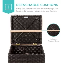 Best Choice Products Set Of 2 Wicker Ottomans, Multipurpose Furniture W/ Removable Cushions, Steel Frame -Quality Garden Outdoor Store GUEST e8d4d1b8 6acf 44d1 a70c df4541fb1b1d