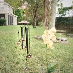 Dawhud Direct 32" H Soothing Songbirds Wind Chimes For Outside - Unisex Gift -Quality Garden Outdoor Store GUEST e8f6369d a4a4 4594 9f33 8e841a285855