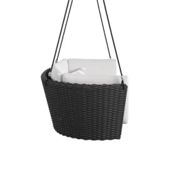 Sally Loveseat Swing With Cushion - Gray/Black - Novogratz -Quality Garden Outdoor Store GUEST e9dacd48 95ea 4859 ab30 adc1d7685b88