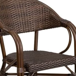 Merrick Lane Wicker Rattan Patio Chair With Curved Back And Aluminum Bamboo Frame -Quality Garden Outdoor Store GUEST ea400c24 bba4 4635 b4b3 b276253b0ac3