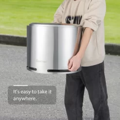 Costway 18.5'' Smokeless Fire Pit 304 Stainless Steel Stove Bonfire With Waterproof Cover -Quality Garden Outdoor Store GUEST eaa4cf86 d20d 4563 931d e11742db3daa