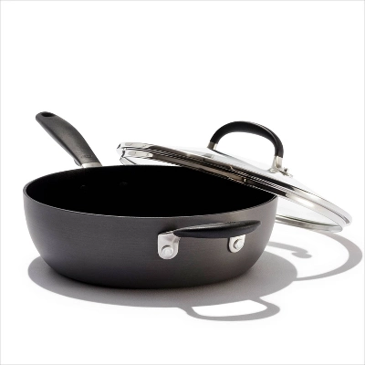 OXO 3qt Non-Stick Chef's Pan With Lid And Helper Handle Black 2 OXO 3qt Non-Stick Chef's Pan With Lid And Helper Handle Black - Image 2