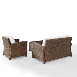 Bradenton 3pc Outdoor Conversation Set With Loveseat & Armchair With Coffee Table - Crosley -Quality Garden Outdoor Store GUEST eb5bf5b3 0fd3 4fc4 969e c1b16de4875f