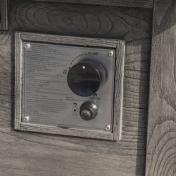 Ellington Outdoor Wood Patterned Square Gas Fire Pit - Gray - Christopher Knight Home -Quality Garden Outdoor Store GUEST eca7cc73 2040 4742 97bd 656e70cf63af