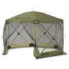 CLAM Quick Set Escape 12 X 12 Foot Portable Pop Up Outdoor Camping Gazebo Canopy Shelter Tent With Carry Bag And Wind Panels (2 Pack), Green