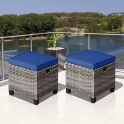 Costway 2PCS Patio Rattan Cushioned Ottoman Seat Foot Rest Table 23 Costway 2PCS Patio Rattan Cushioned Ottoman Seat Foot Rest Table -Quality Garden Outdoor Store GUEST ecd9fa4e ff4d 4f9f 96a6 35a38e34b5e8