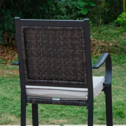 3pc Patio Conversation Set With Wicker Rattan Chairs With Cushions & Square Side Table - Captiva Designs -Quality Garden Outdoor Store GUEST ece27cc5 f5ca 4325 98fc c6a0c74b6f3d