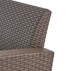 Bedrock 3pc Faux Wicker Chat Set With Fire Pit - Brown/Beige - Christopher Knight Home -Quality Garden Outdoor Store GUEST ed494e13 ec2e 40eb b242 c94953cd564f