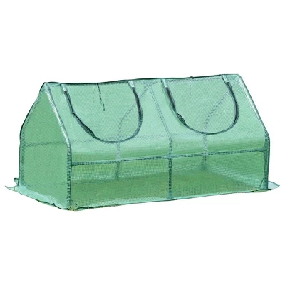 Aoodor Mini 4 Ft. X 2 Ft. X2 Ft. Greenhouse Zipper Doors 7 Aoodor Mini 4 Ft. X 2 Ft. X2 Ft. Greenhouse Zipper Doors - Image 7