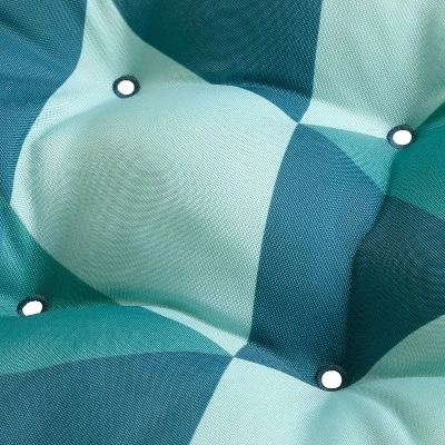 48" X 18" Duck Covers Water-Resistant Indoor/Outdoor Bench Cushion Blue Lagoon Geo - Classic Accessories 2 48" X 18" Duck Covers Water-Resistant Indoor/Outdoor Bench Cushion Blue Lagoon Geo - Classic Accessories - Image 2