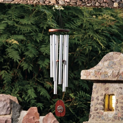 Woodstock Wind Chimes Signature Collection, Woodstock Tree Of Life Chime, 37'', Silver Wind Chimes For Outdoor, Patio, Home Or Garden Decor TOLB 2 Woodstock Wind Chimes Signature Collection, Woodstock Tree Of Life Chime, 37'', Silver Wind Chimes For Outdoor, Patio, Home Or Garden Decor TOLB - Image 2