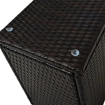 4pc Wicker Half-Moon Patio Set With Cushions - Brown/Beige - GODEER 8 4pc Wicker Half-Moon Patio Set With Cushions - Brown/Beige - GODEER - Image 8