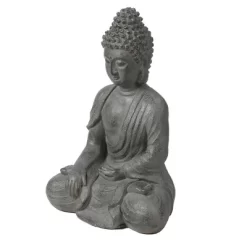 LuxenHome 16.1" Gray MgO Enlightened Buddha Garden Statue 9 LuxenHome 16.1" Gray MgO Enlightened Buddha Garden Statue -Quality Garden Outdoor Store GUEST f12c1764 1de6 49d5 8c24 ff4f30d914c5