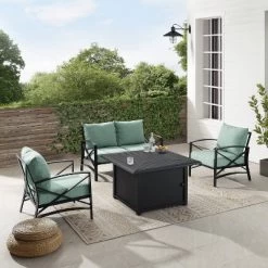 Kaplan 4pc Outdoor Conversation Set With Dante Fire Table - Mist - Crosley 18 Kaplan 4pc Outdoor Conversation Set With Dante Fire Table - Mist - Crosley -Quality Garden Outdoor Store GUEST f27f4a25 8a54 4a5a 95ff 5e2109529db0