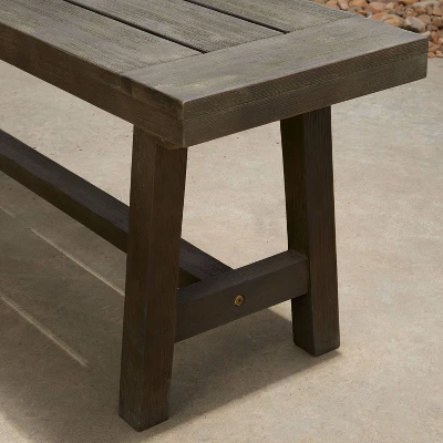 Renaissance Outdoor Patio Dining Picnic Bench - Gray - Vifah 4 Renaissance Outdoor Patio Dining Picnic Bench - Gray - Vifah - Image 4
