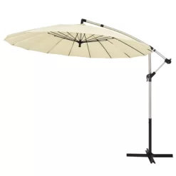 Tangkula 10 FT Patio Offset Hanging Market Umbrella Cantilever Outdoor Umbrella W/Crank & Cross Base -Quality Garden Outdoor Store GUEST f2b85fa6 77df 4dd7 bceb f38c1cc60d13