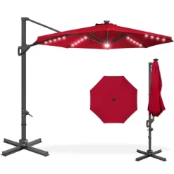 Best Choice Products 10ft 360-Degree Solar LED Cantilever Patio Umbrella, Outdoor Hanging Shade W/ Lights 21 Best Choice Products 10ft 360-Degree Solar LED Cantilever Patio Umbrella, Outdoor Hanging Shade W/ Lights -Quality Garden Outdoor Store GUEST f5bd9e5b 5905 4c2b aec8 aaf092820c00