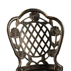 3pc Rose Ornate Traditional Patio Bistro Set - Bronze - Oakland Living -Quality Garden Outdoor Store GUEST f60ff70f b068 442b b044 0857593e1ebe