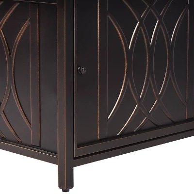 5pc Set With 42" Square Outdoor Aluminum Fire Table & 4 Deep Seating Chairs - Oakland Living 7 5pc Set With 42" Square Outdoor Aluminum Fire Table & 4 Deep Seating Chairs - Oakland Living - Image 7