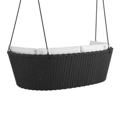 Sally Loveseat Swing With Cushion - Gray/Black - Novogratz -Quality Garden Outdoor Store GUEST f63000b3 8a12 46f7 8f0e d86655101c3a