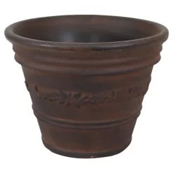 Sunnydaze Decor Sunnydaze Indoor/Outdoor Patio, Garden, Or Porch Weather-Resistant Double-Walled Laurel Flower Pot Planter - 13" - Rust Finish -Quality Garden Outdoor Store GUEST f645af68 7250 428b afb1 c352a4eae2b9