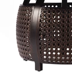 5pc Set With 44" Round Outdoor Aluminum Fire Table & Four Swivel Rocking Chairs & Wind Blocker Lid - Oakland Living -Quality Garden Outdoor Store GUEST f79d456b 8f03 4dfe a34b 7d6dc3cb2f63