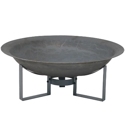 Sunnydaze Decor Sunnydaze Outdoor Camping Or Backyard Cast Iron With Heat Resistant Finish Modern Round Fire Pit Bowl With Stand - 23" - Bronze 3 Sunnydaze Decor Sunnydaze Outdoor Camping Or Backyard Cast Iron With Heat Resistant Finish Modern Round Fire Pit Bowl With Stand - 23" - Bronze - Image 3