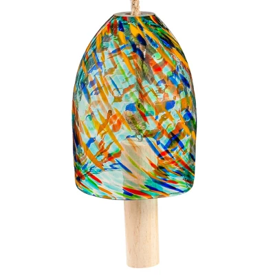 Evergreen 8"H Turquoise Swirl Chime 2 Evergreen 8"H Turquoise Swirl Chime - Image 2