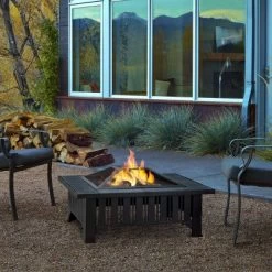 Lafayette Wood Burning Fire Pit - Black - Real Flame -Quality Garden Outdoor Store GUEST f7ece397 7156 4ebc 937c 425d7b51c727