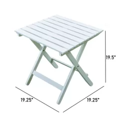 Northbeam Outdoor Portable Foldable Wooden Adirondack Deck Lounge Chair, White, 2 Pack & Merry Products Acacia Hardwood Flat Folding Side Table, White -Quality Garden Outdoor Store GUEST f977b8e8 2a05 4210 af7c a5f9710859e3
