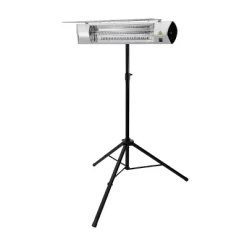 Kenmore Carbon Infrared 1500W Electric Patio Heater With Tripod & Remote Silver