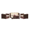 Murano 4pc Wicker Patio Sofa Set - Brown - Christopher Knight Home