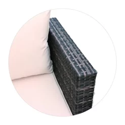 4pc Wicker Patio Sectional Seating Set With Sofa, Arm Chair, Ottoman & Accent Table - Brown/Beige - GODEER 19 4pc Wicker Patio Sectional Seating Set With Sofa, Arm Chair, Ottoman & Accent Table - Brown/Beige - GODEER -Quality Garden Outdoor Store GUEST fa6b4afd b044 453d a01d 60ee56f88bca