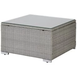 7pc Wicker Patio Conversation Set With Pillows & Cushion - Gray/Blue - GODEER -Quality Garden Outdoor Store GUEST fad08cac 35dd 4536 be00 1fdde7f023bc