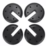 Z-Shade ZSCIRWTS-4 Black Durable Plastic Coated 5 Pound Circular Cement Core Canopy Shade Tent Outdoor Weight Plates, Set Of 4
