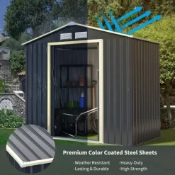 Costway Metal Storage Shed For Garden And Tools W/Sliding Double Lockable Doors 16 Costway Metal Storage Shed For Garden And Tools W/Sliding Double Lockable Doors -Quality Garden Outdoor Store GUEST fbe3da1f 107d 4bf6 8eea beb7d09acbad