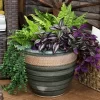 Sunnydaze Decor Sunnydaze Indoor/Outdoor Purlieu Decorative Glazed Ceramic Planter For Greenery Or Flowers - 15"