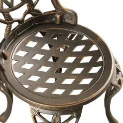 3pc Rose Ornate Traditional Patio Bistro Set - Bronze - Oakland Living -Quality Garden Outdoor Store GUEST fc607a1e 7ef6 4fc5 9311 911afedd5998